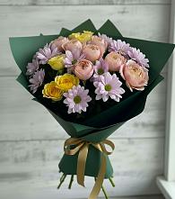 Букет цветов из:  Хризантемы и Розы #REPLACE_PRED# Красноуральске