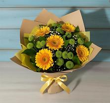 Букет цветов из:  Герберы и Хризантемы в Красноуральске