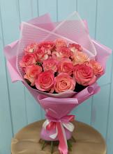 Букет 15 Розовых роз Равель в Красноуральске