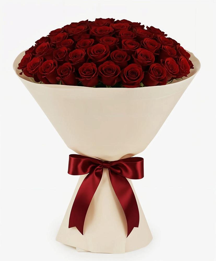 Букет 101 Бордовая роза Блэк Бакарра в Красноуральске